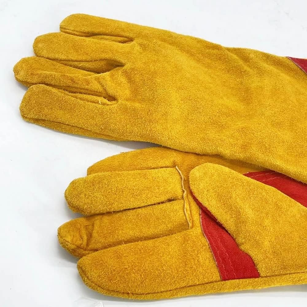Welding Hand Gloves Cow Leather Welder Anti-Heat Work Safety for Metal Tools