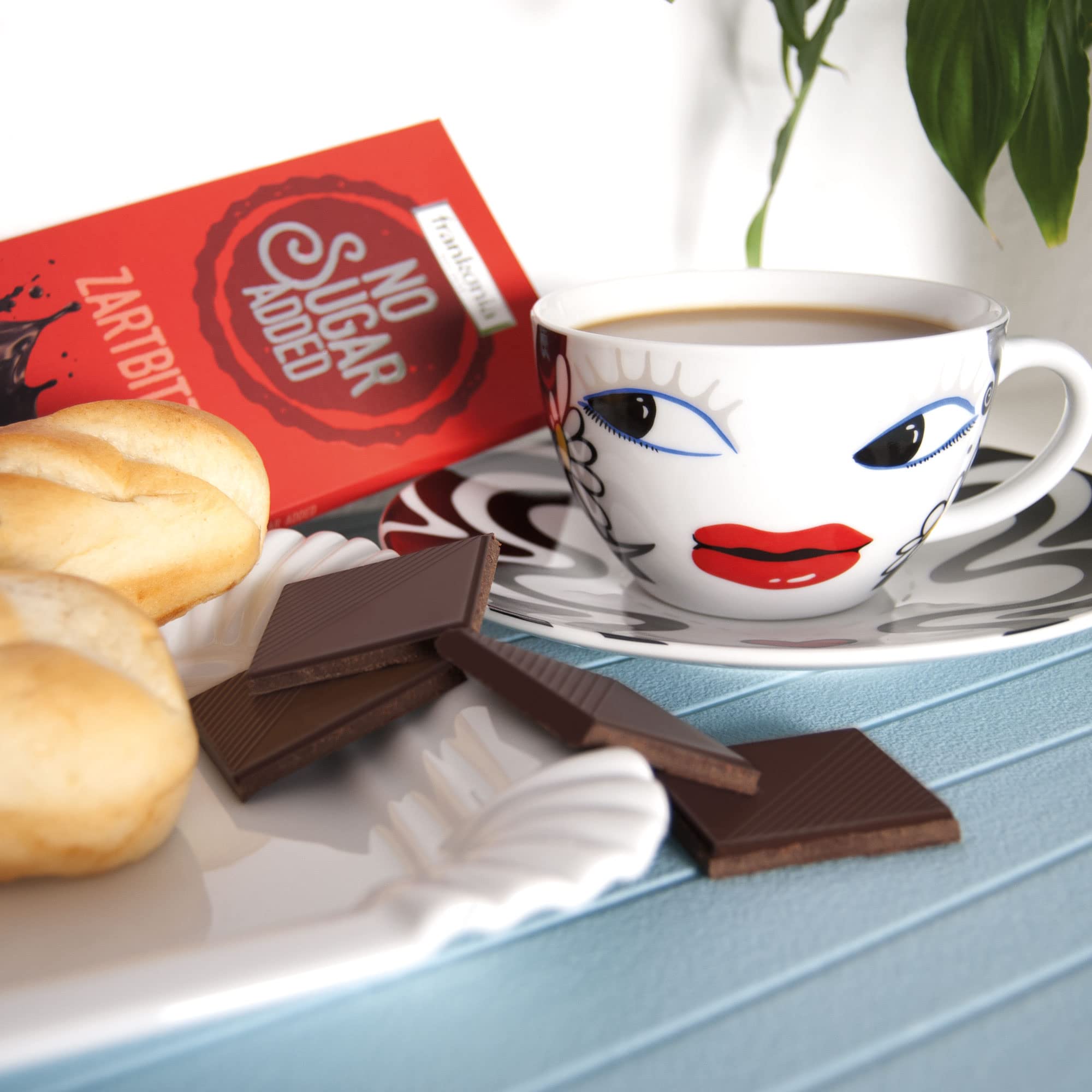 frankonia CHOCOLAT NO SUGAR ADDED Zartbitter Schokolade,80 g - 5