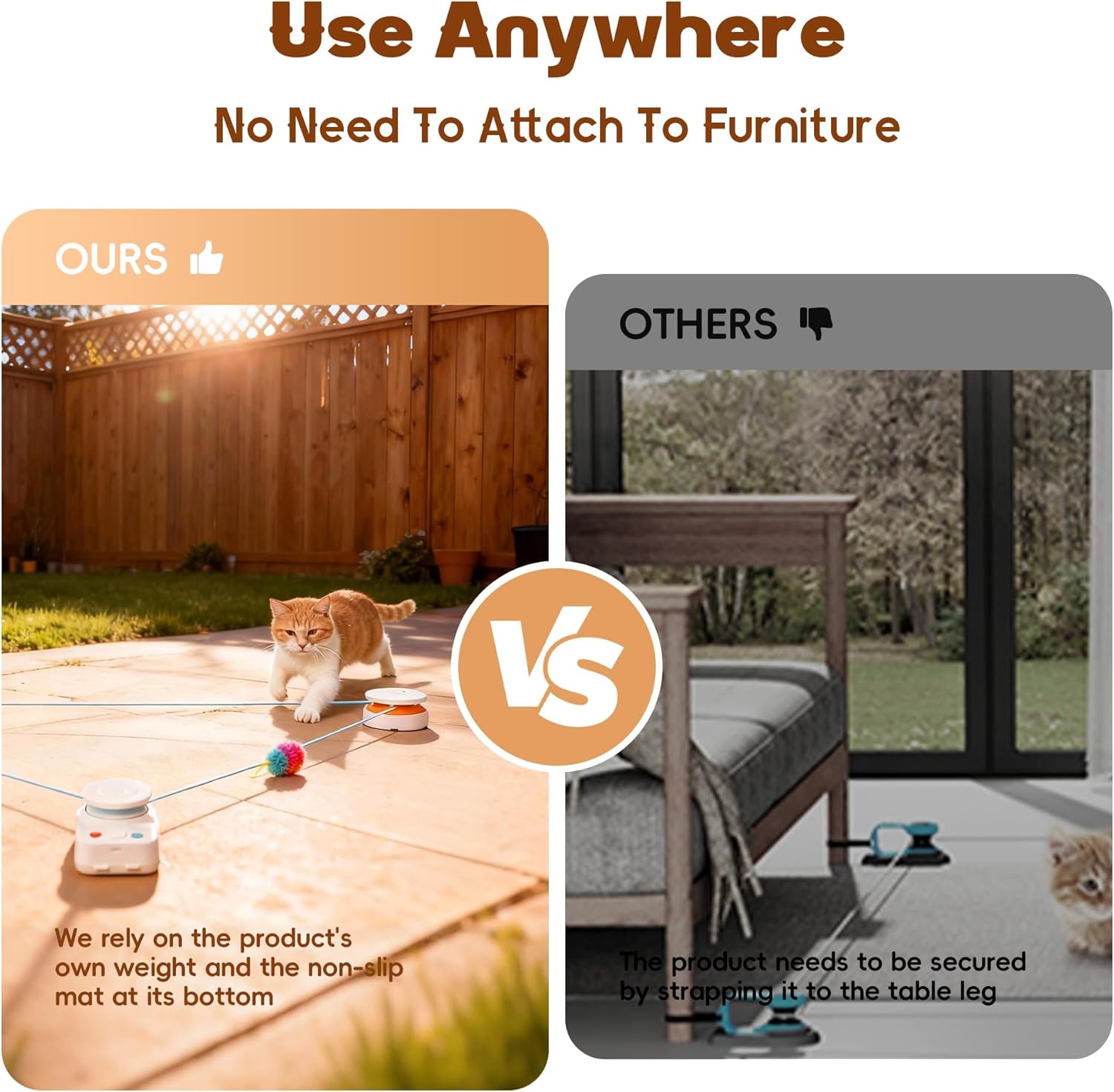 Interactive Cat Toy for Indoor Cats – Automatic Moving & Enrichment Toy for Indoor Cats/Kitten, Auto/Manual Control Cat Treadmill for Exercise & Mental Stimulation, Stimulating Chase Toys (H1K2)