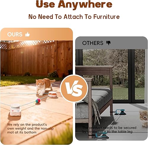 Miniatura 3 de Juguete interactivo para gatos de interior – Juguete de movimiento automático y enriquecimiento para gatos de interior/gatito, cinta de correr para