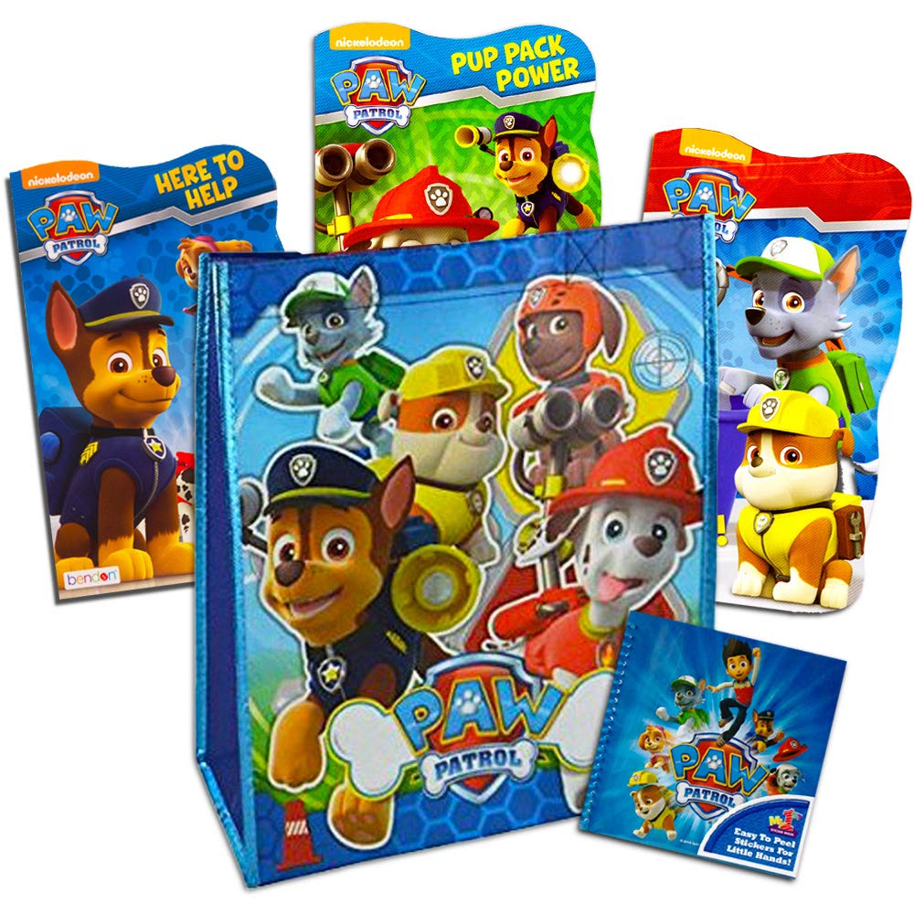 Paw Patrol Tote Bag with Paw Patrol Board Book Set