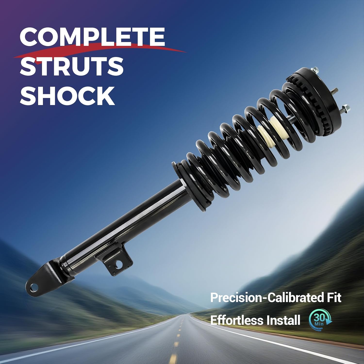 KTP Pair Front Struts and Shocks Complete Assembly For 2006-2010 Dodge Charger, 2005-2008 Dodge Magnum, 2005-2010 Chrysler 300 Front Shock Absorbers with Coil Springs Replace 172248