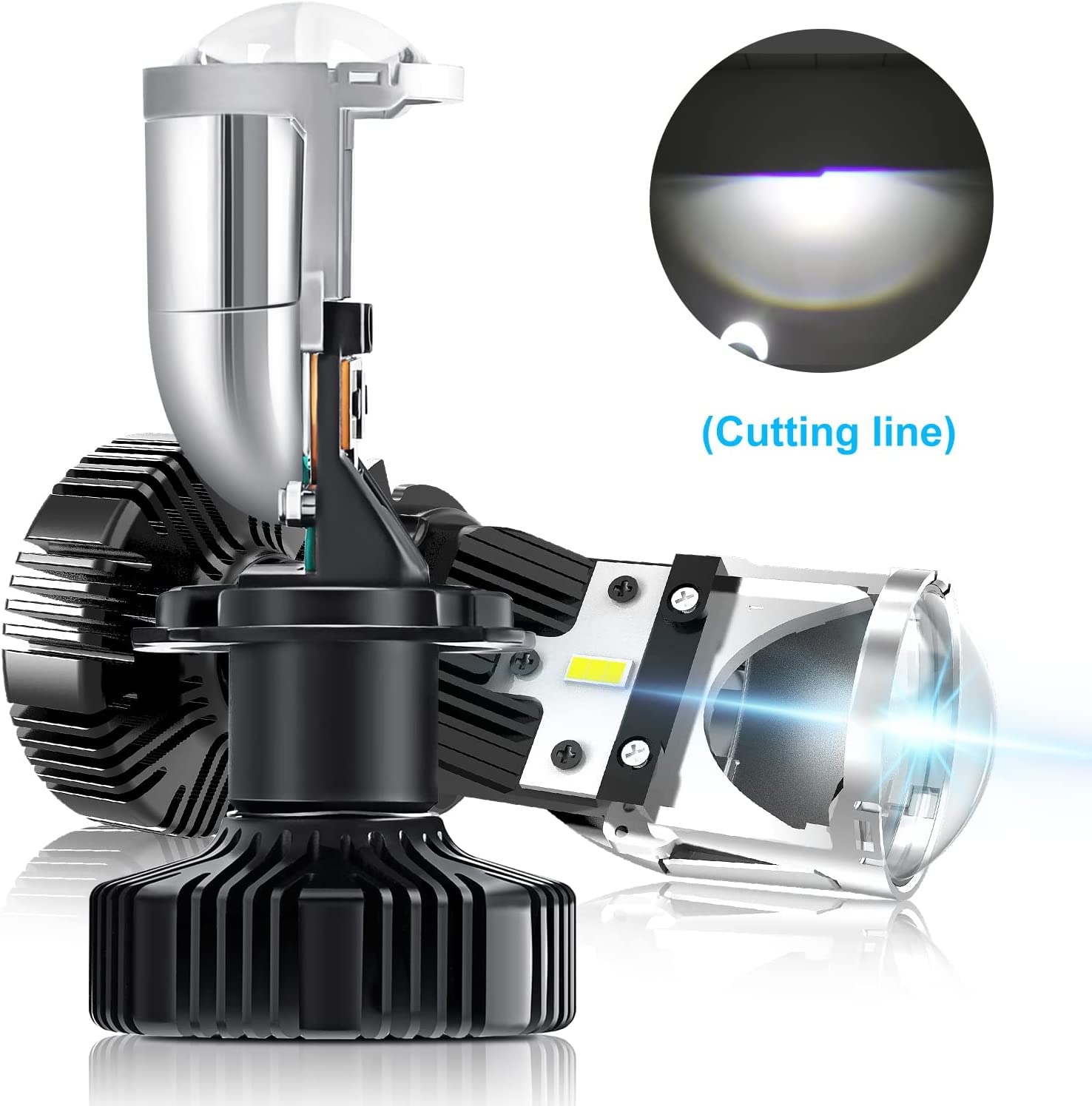 Buy 2022 Upgraded H4 LED Headlight Bulbs with ZShaped CutOff Line