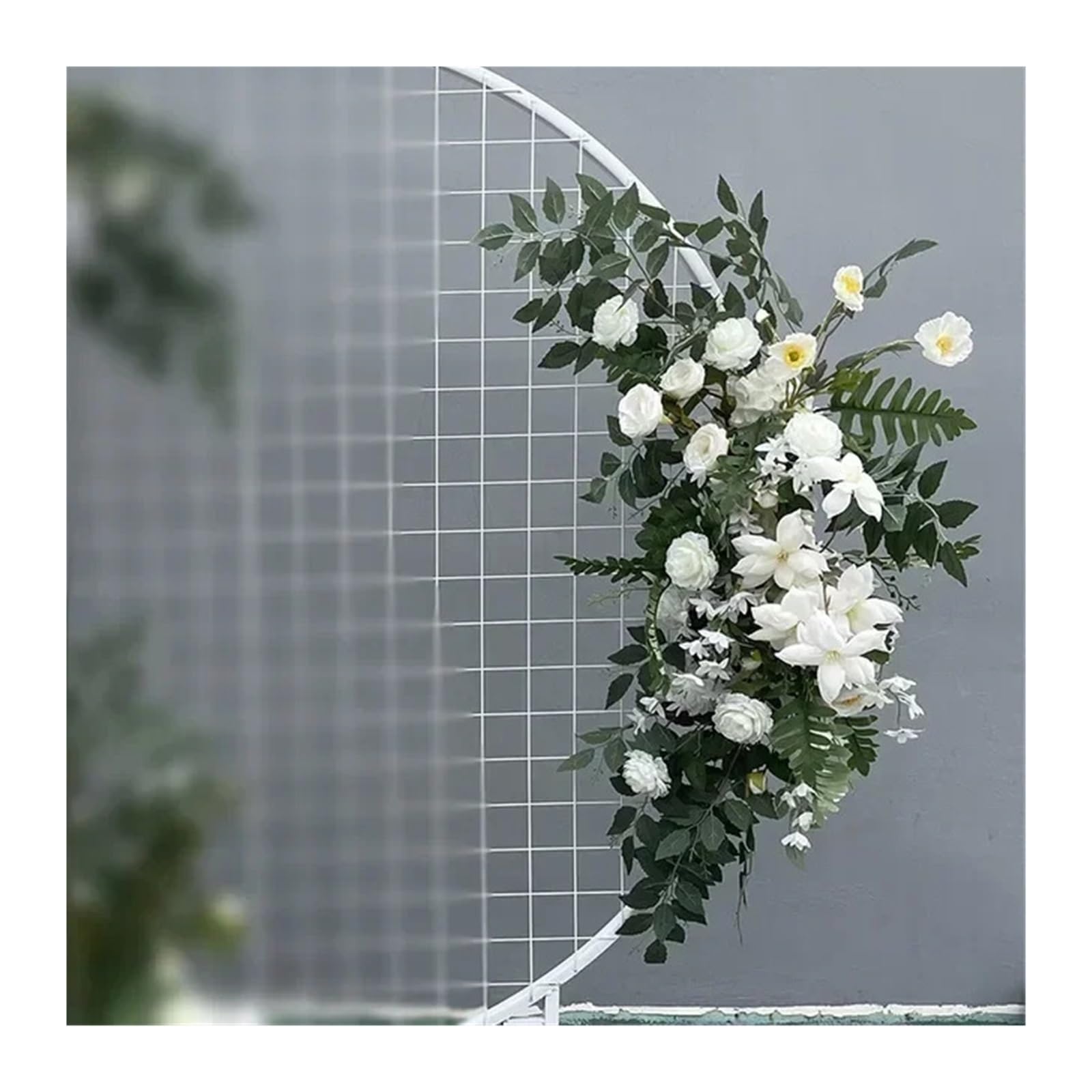 Zymjzbetic Color9 M Artificial Wedding Arch Flowers Kit Wedding Flower Simulation Artificia Silk Flowers Arch Round Pavilion Art Window Decoration Props(Color9 M)