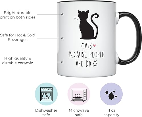 Miniatura 2 de YouNique Designs Divertidas tazas de café para gatos, taza de café portátil de 11 onzas, tazas de gato para amantes de los gatos, regalos para