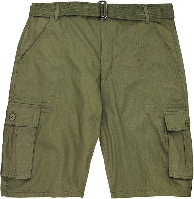 LR Scoop Men's Multi Pocket Casual Golf Belted Cargo Dress