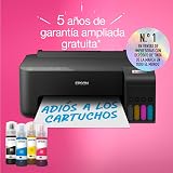 Epson EcoTank ET-1810 Stampante A4 con Serbatoi Ricaricabili Alta Capacità, 4 Flaconi Inclusi fino a 3600pag B/N 6500pag Colore, Wi-Fi, Wi-Fi Direct, ottieni 20€ di cashback - 6