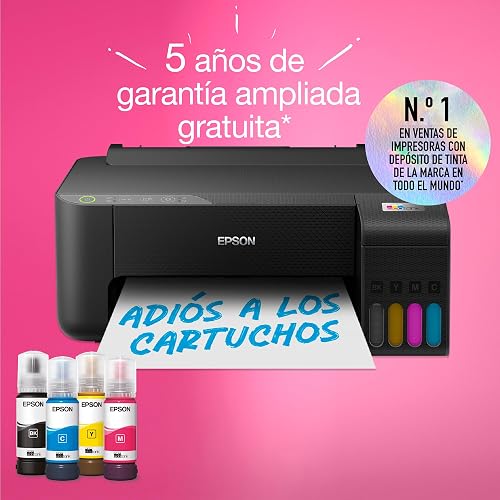 Epson EcoTank ET-1810 Stampante A4 con Serbatoi Ricaricabili Alta Capacità, 4 Flaconi Inclusi fino a 3600pag B/N 6500pag Colore, Wi-Fi, Wi-Fi Direct, ottieni 20€ di cashback - 6