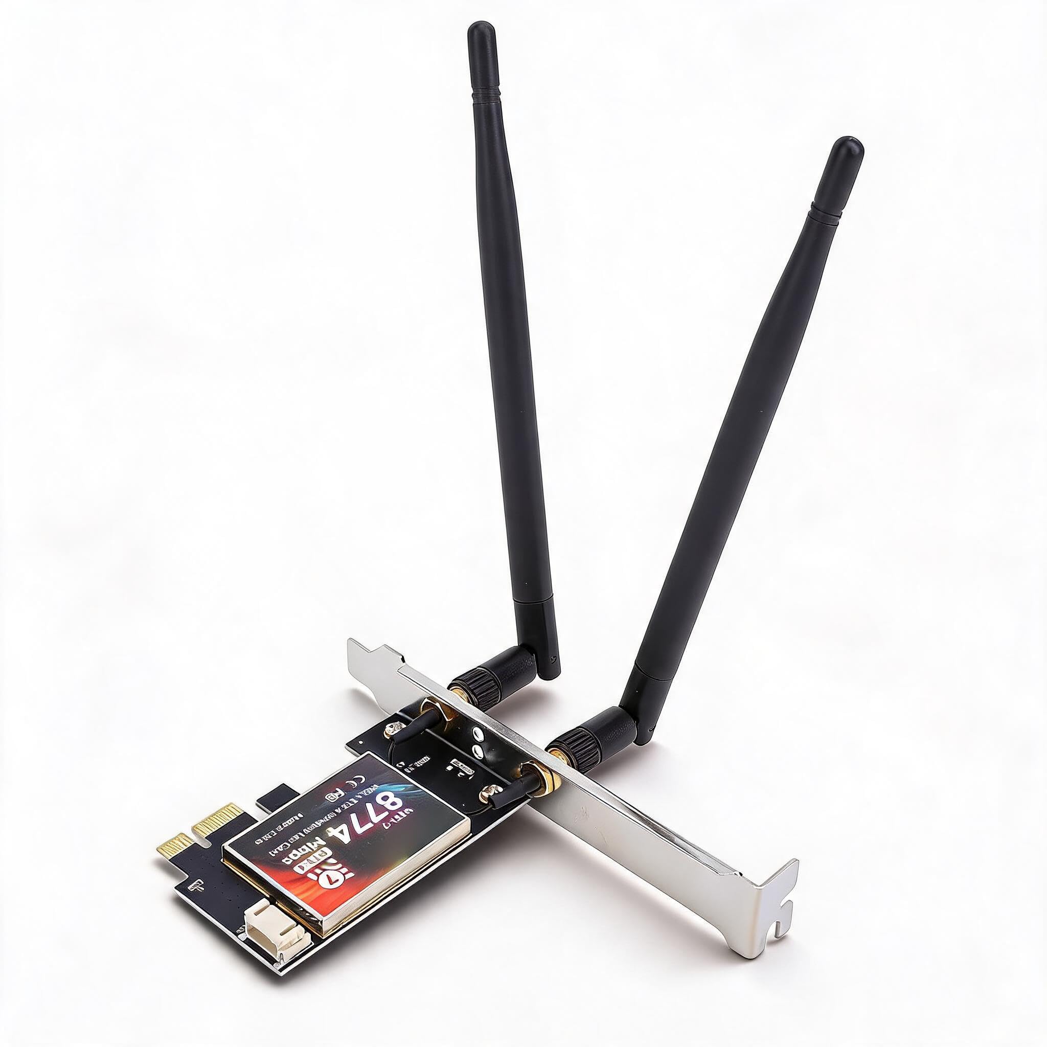GOWENIC Netzwerkkarte, WiFi 7 8774 Mbit/s PCIe Bluetooth 5.4 mit Tri-Band, MU-MIMO, 64-Bit