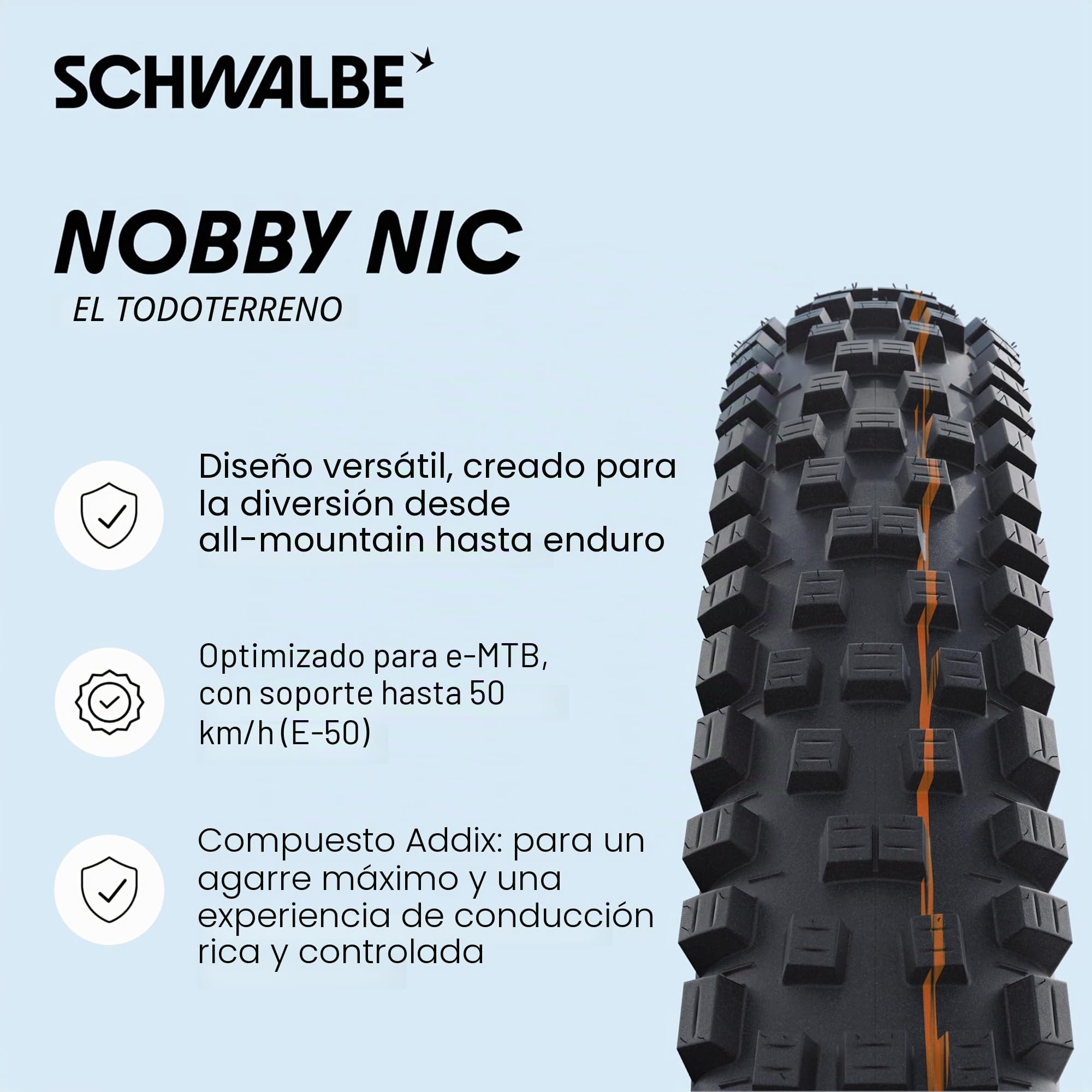 Schwalbe Nobby Nic Performance Folding Tyre // 62-559 (26 x 2.40 Inches)