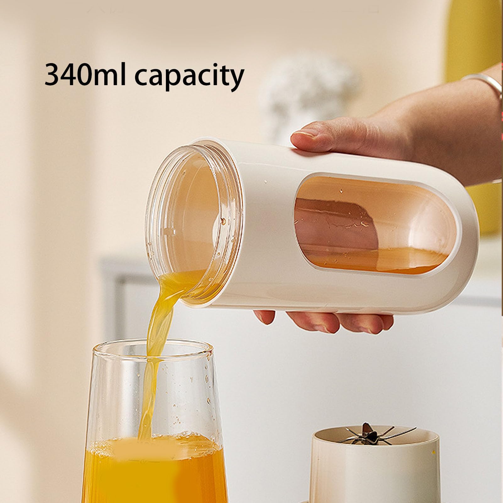 Hidyliu Mini Mixeur Portable Rechargeable par USB, pour Smoothies et Shakes, adapté aux Voyages à Domicile et au Sport, capacité de 340 Ml (Violette)