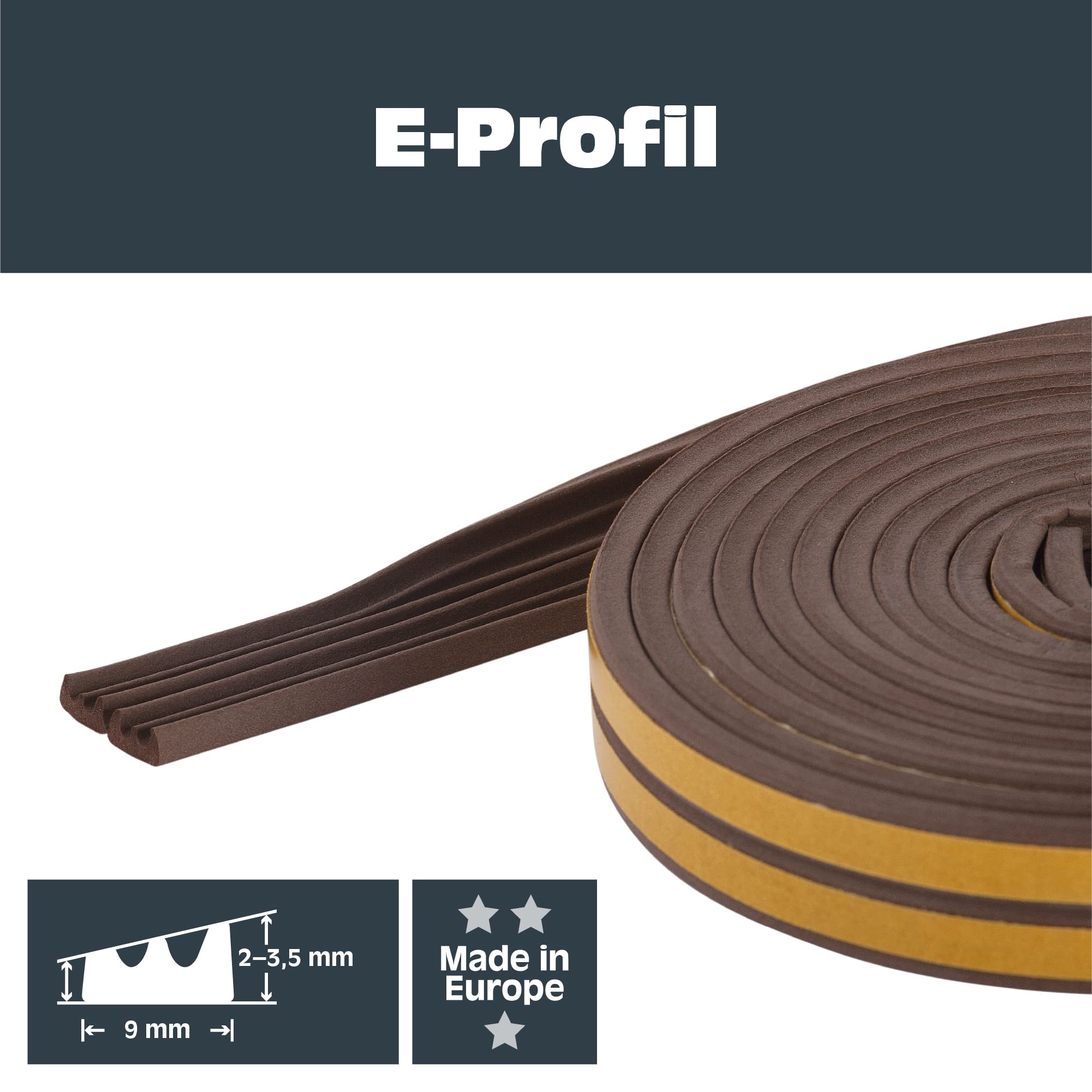 Joint De Porte En Caoutchouc - D-Profil - 6M - Autocollant - TPE - Étanchéité Au Vent Et Bruit - Bricolage