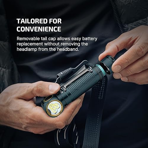 Miniatura 4 de OLIGHT Perun 3 - Linterna frontal recargable, 3000 lúmenes LED con luz roja, lámpara frontal impermeable con diadema para campamento al aire libre,