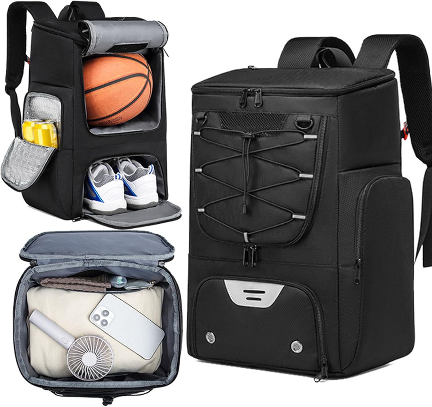 Flexible Oxford Fabric Backpack for Carrying Basketballs Soccer Globes and Accessories Team Sports Backpack