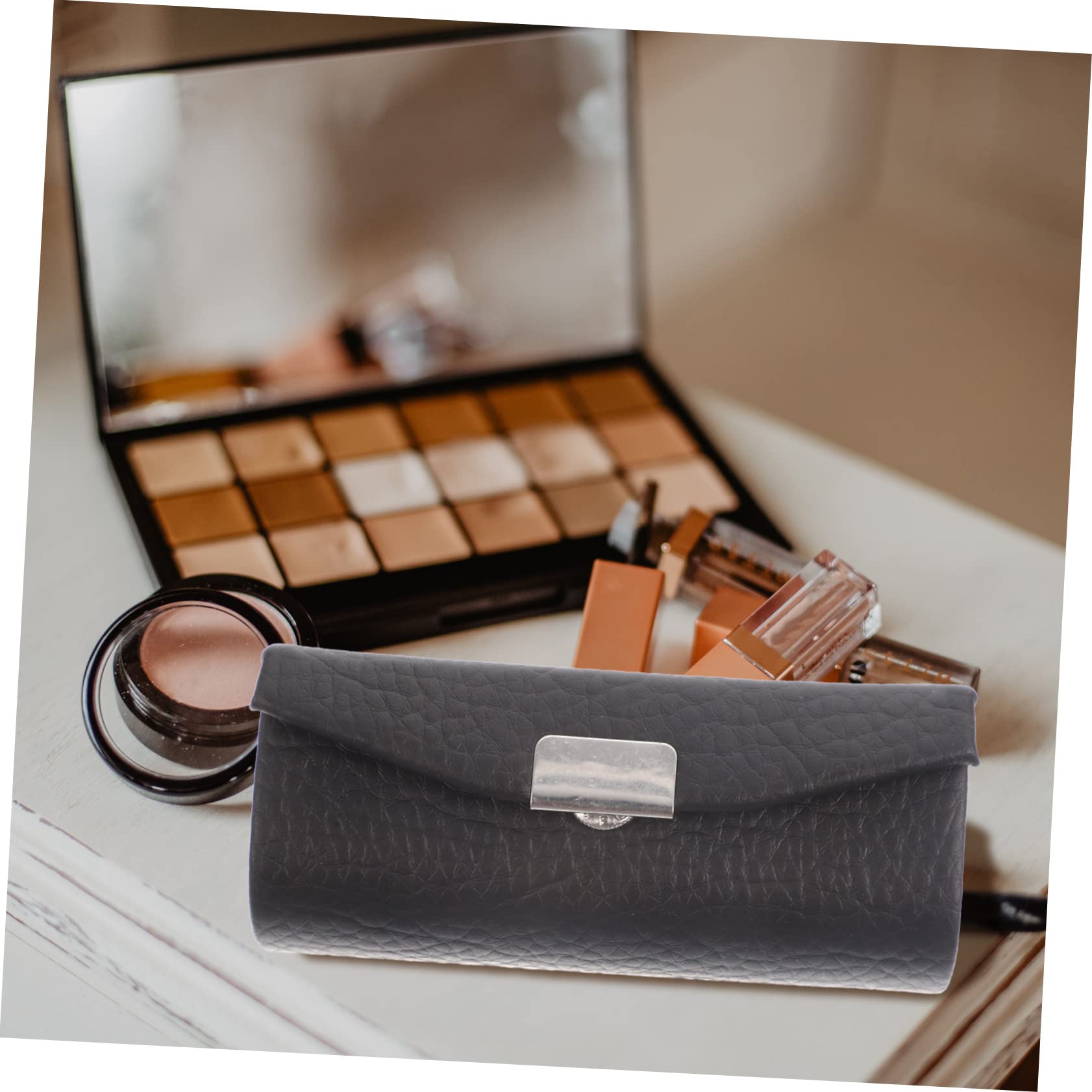HAPINARY Leather Lipstick Case with Mirror - Image 2