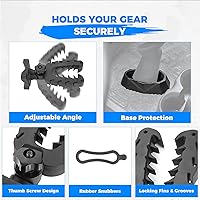 Vista 4 de KEMIMOTO UTV Hunting Tool Holder Rack, Tool Holder Compatible with Polaris Ranger and General, Mount on The Dash Cup Holder or Cargo Bed, Shovel