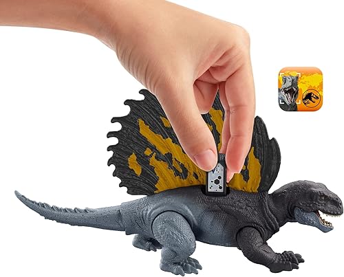 Miniatura 3 de Mattel Jurassic World Strike Attack Edaphosaurus - Figura de acción de dinosaurio con función de ataque y articulaciones móviles