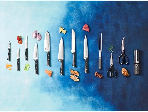 Tefal Ingenio Ice Cuchillo Utility 11 cm, acero cepillado, cuchillo de una sola pieza, mango remachado, negro, 11 cm, K2320914 - 12