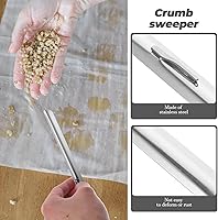 Vista 6 de BESTonZON Rascador de pan de acero inoxidable con mango de clip, migas compactas de mesa para restaurantes camareros, cocina y herramienta