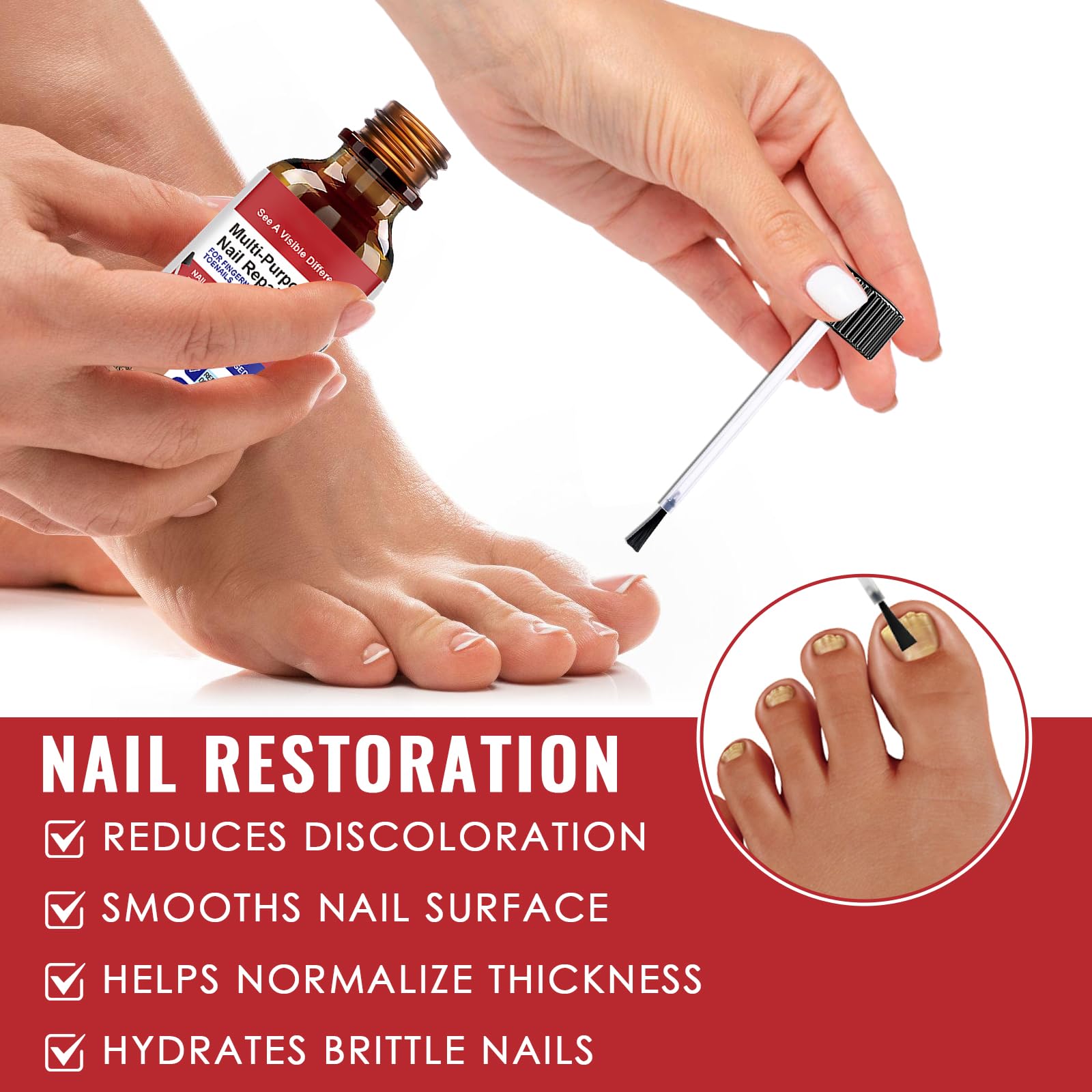 30ml Riparazione Unghie,Soluzione per la Cura delle Unghie,Liquido Cura unghia,per Migliorare l'Aspetto delle Unghies e Rinforzare la Struttura dell'Unghia,Uso Quotidiano