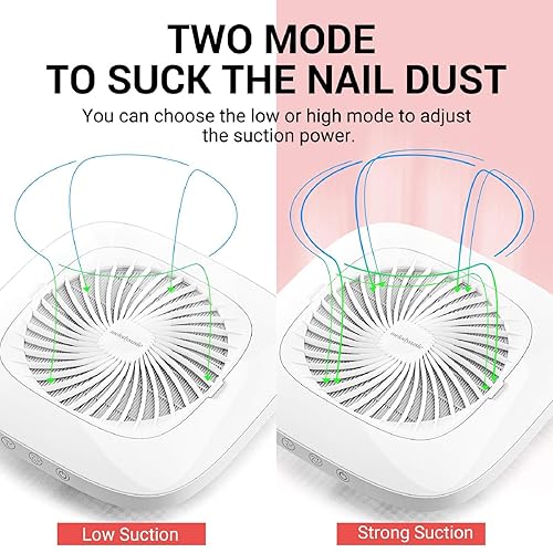 Miniatura 8 de MelodySusie Taladro de uñas eléctrico portátil con colector de polvo de uñas, kit de lima de uñas eléctrico compacto Efile para acrílico, uñas de