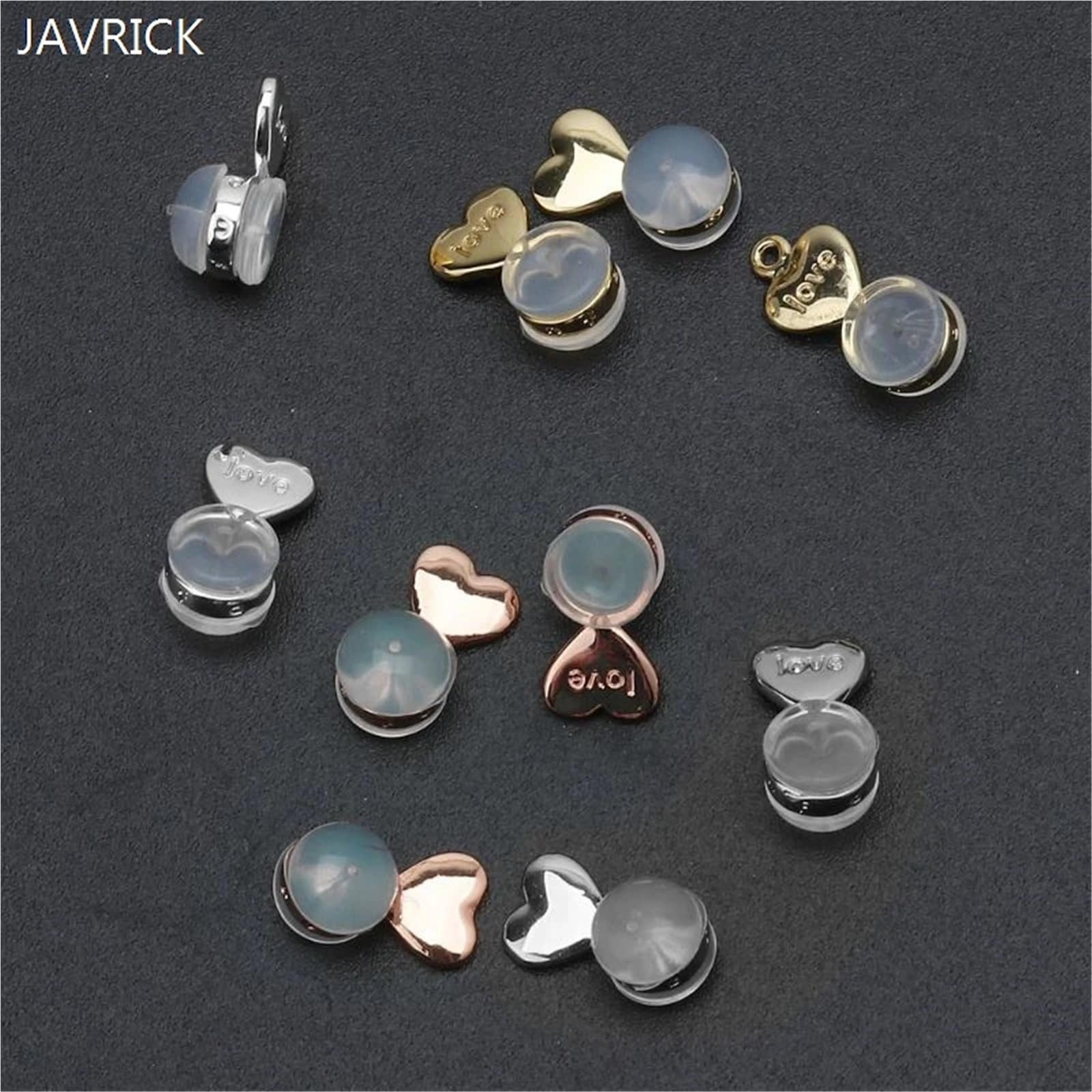 Lot de 100 fermoirs réglables pour boucles d'oreilles