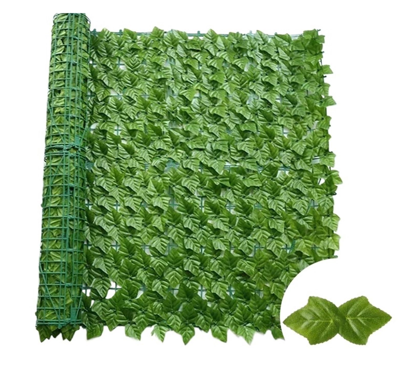 Artificial Leaf Privacy Fence Screen Fake Hedge Panels Balcony Ivy Leaves for Wall Garden Patio Decor(WL-PT-QDG,50X300CM)