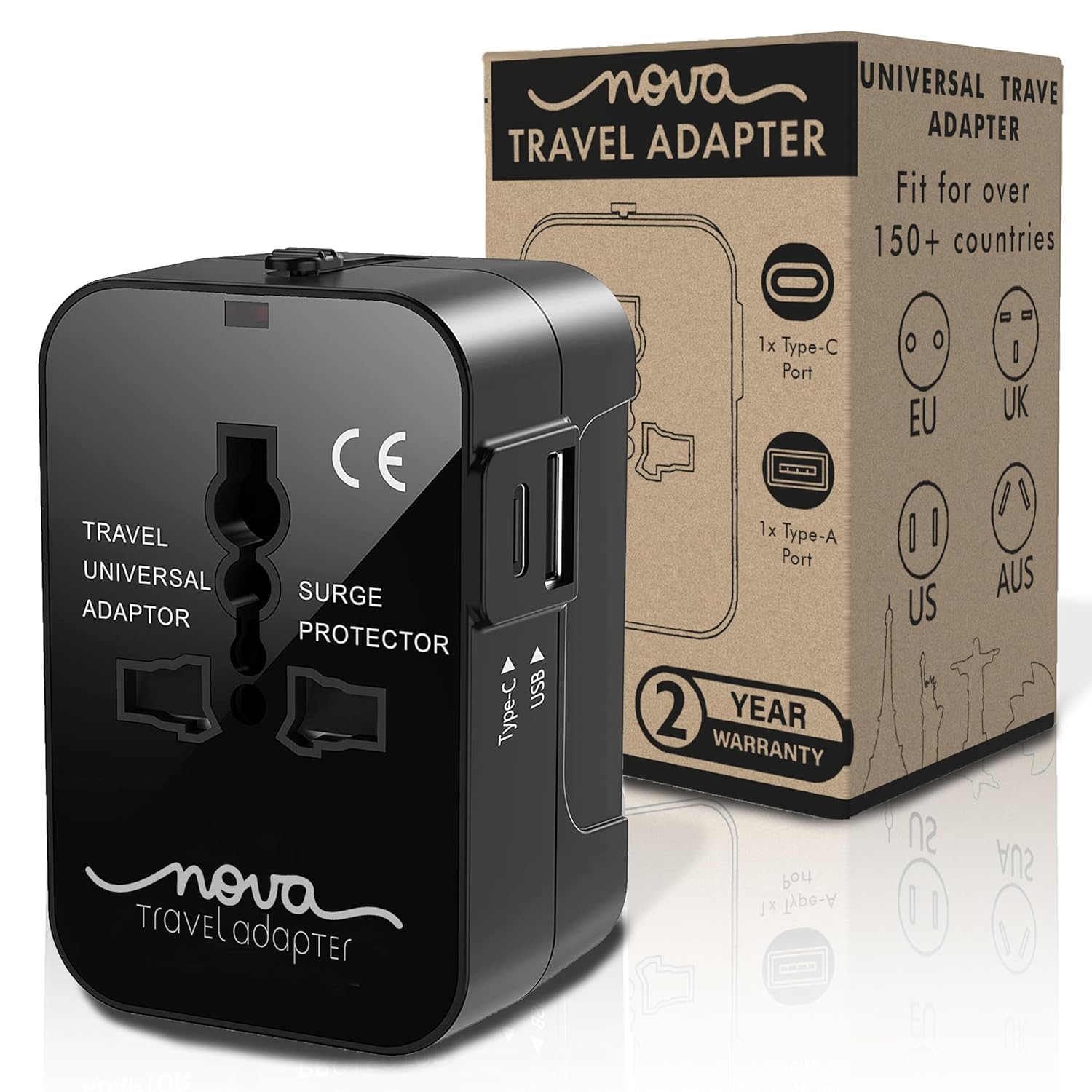 Universal Travel Adapter Universal Adapter and International Travel Adapter Perfect for Multi Country Travel Compatible in Europe Asia UK US Essential for Global Travelers with 2 High Speed USB A (B0D9YRF74Q) Amazon Price History, Amazon Price Tracker
