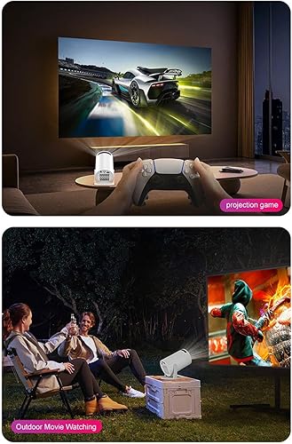 Miniatura 4 de Proyector de transmisión portátil con carga rápida USB C Pantalla de visualización de alta definición Proyector portátil para uso al aire libre