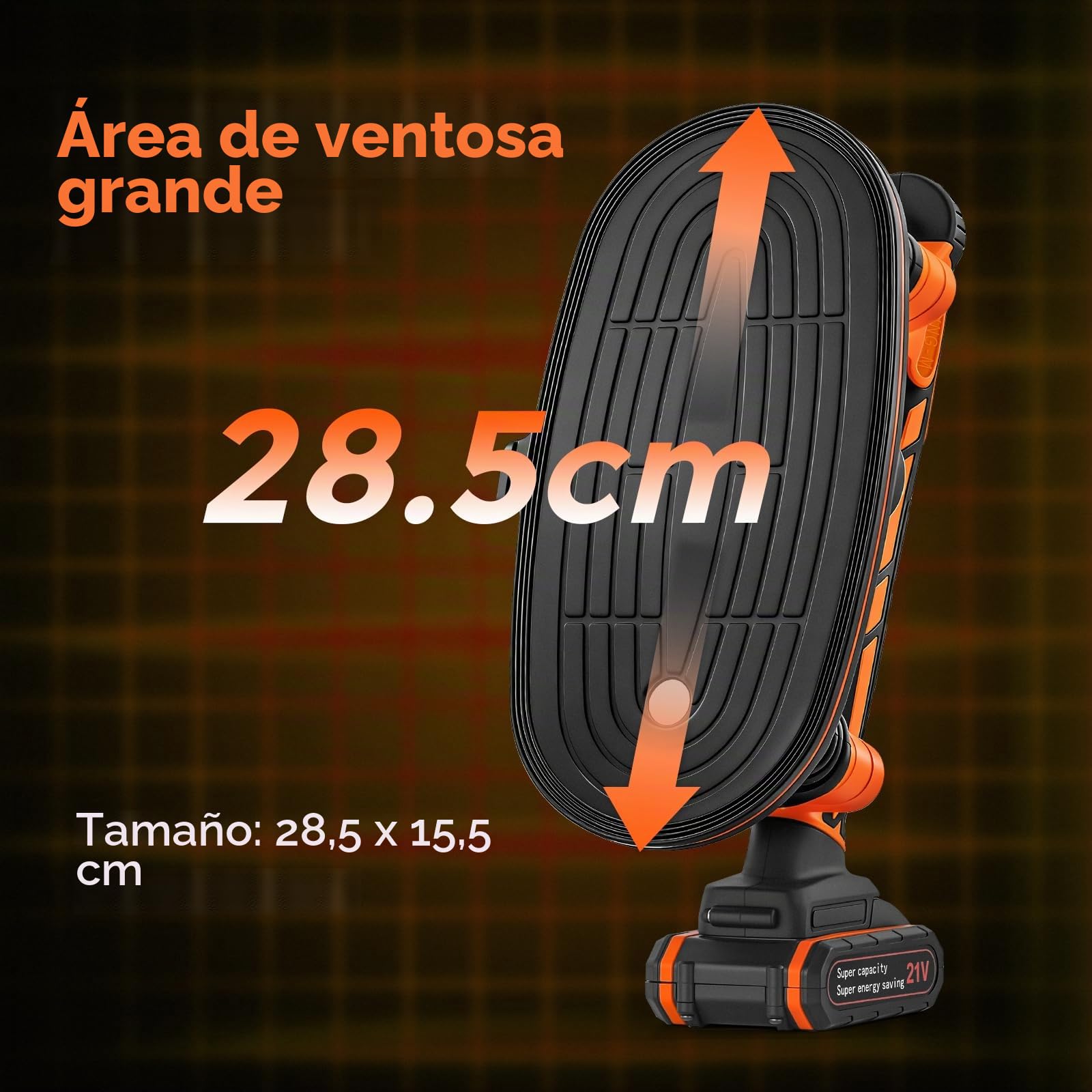 Bonvoisin 2 en 1 Vibrador para Azulejos y Ventosa 400kg Adsorpción (EU) | 2-En-1 Ventosa y Vibratore, Fuerza De Succión De 400 Kg, 6 Niveles Ajustables, Dos Baterías Para Uso Inalámbrico