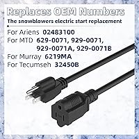Vista 5 de Cable de arranque eléctrico para soplador de nieve 02483100 compatible con Ariens Cable de arranque eléctrico de repuesto para Ariens, MTD, Murray