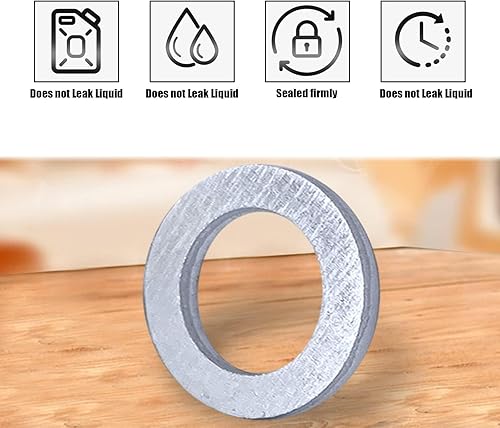 Miniatura 2 de ZKFAR Paquete de 50 juntas de tapón de drenaje de aceite, repuesto de 0.55 pulgadas para Honda, OEM 94109-14000, se adapta a los modelos más