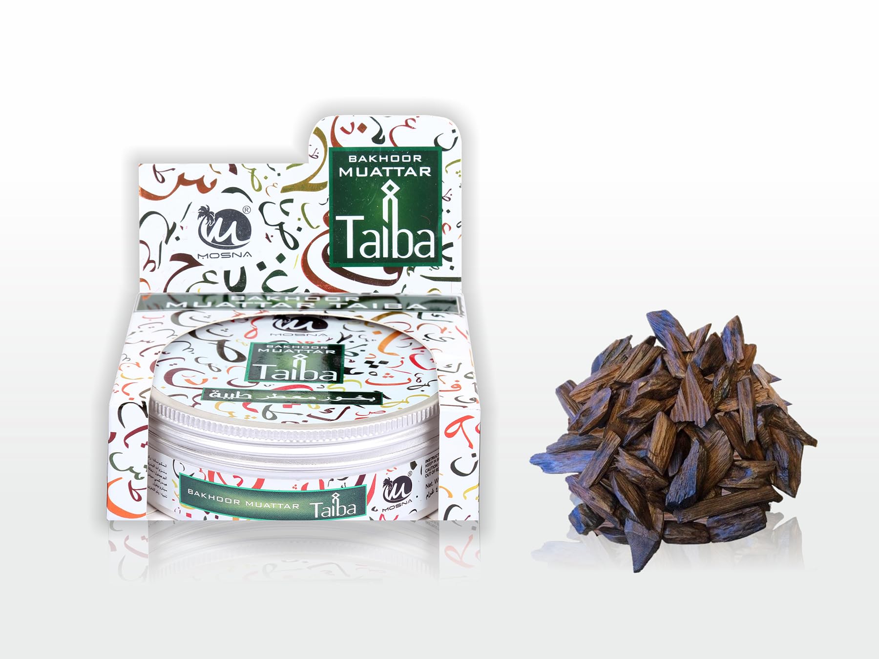 MOSNA Taiba Muattar Bakhoor - Arabic Bakhoor Incense | Aromatic Wood Chips, Deep Oud Blend | Perfect for Prayer Time for Relax & Meditate