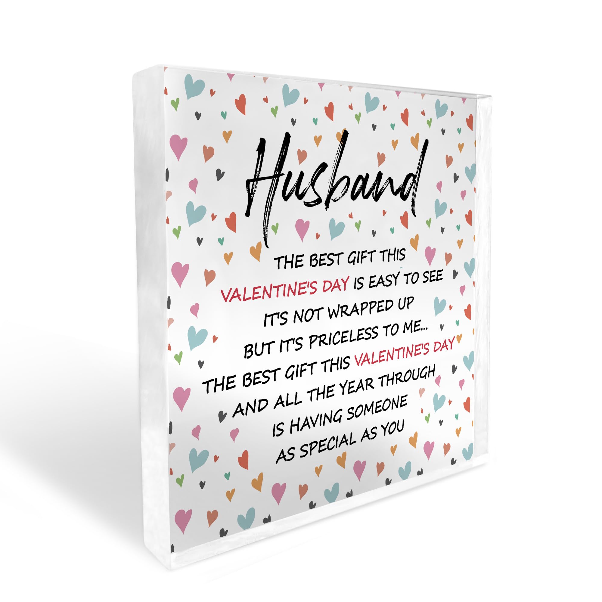 Red Ocean Valentines Day Gifts For Husband Romantic Gifts For Him Husband Valentines Gifts Thank You Gifts For Him Men Husband Gift Ideas Keepsake Block