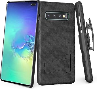 WixGear Shell Holster Combo Case for Samsung Galaxy S10 Plus Holster with Stand and Belt Clip for S10 Plus Only