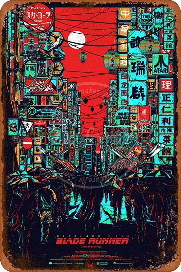 Amazon.co.jp: ブレードランナーの壁の金属のポスターレトロなプラーク