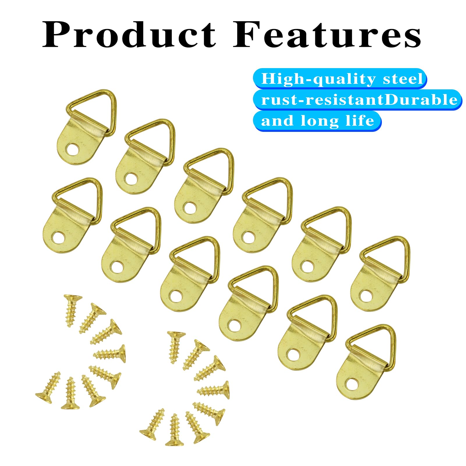 Ganci per Cornice Foto Oro 55 Pezzi con Viti Kit Appendere