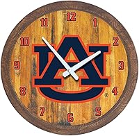 Vista 412 de The Fan-Brand NCAA Oklahoma Sooners: Faux Barrel Top Wall Clock Sports Team Bar Sign Décor - Home Man Cave, Party Decoration - Made On Demand