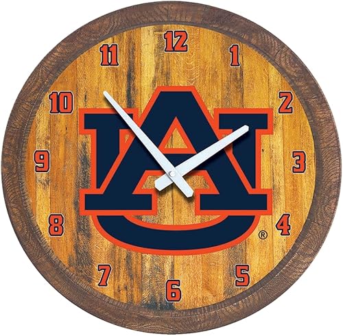 Miniatura 412 de The Fan-Brand NCAA Oklahoma Sooners: Faux Barrel Top Wall Clock Sports Team Bar Sign Décor - Home Man Cave, Party Decoration - Made On Demand