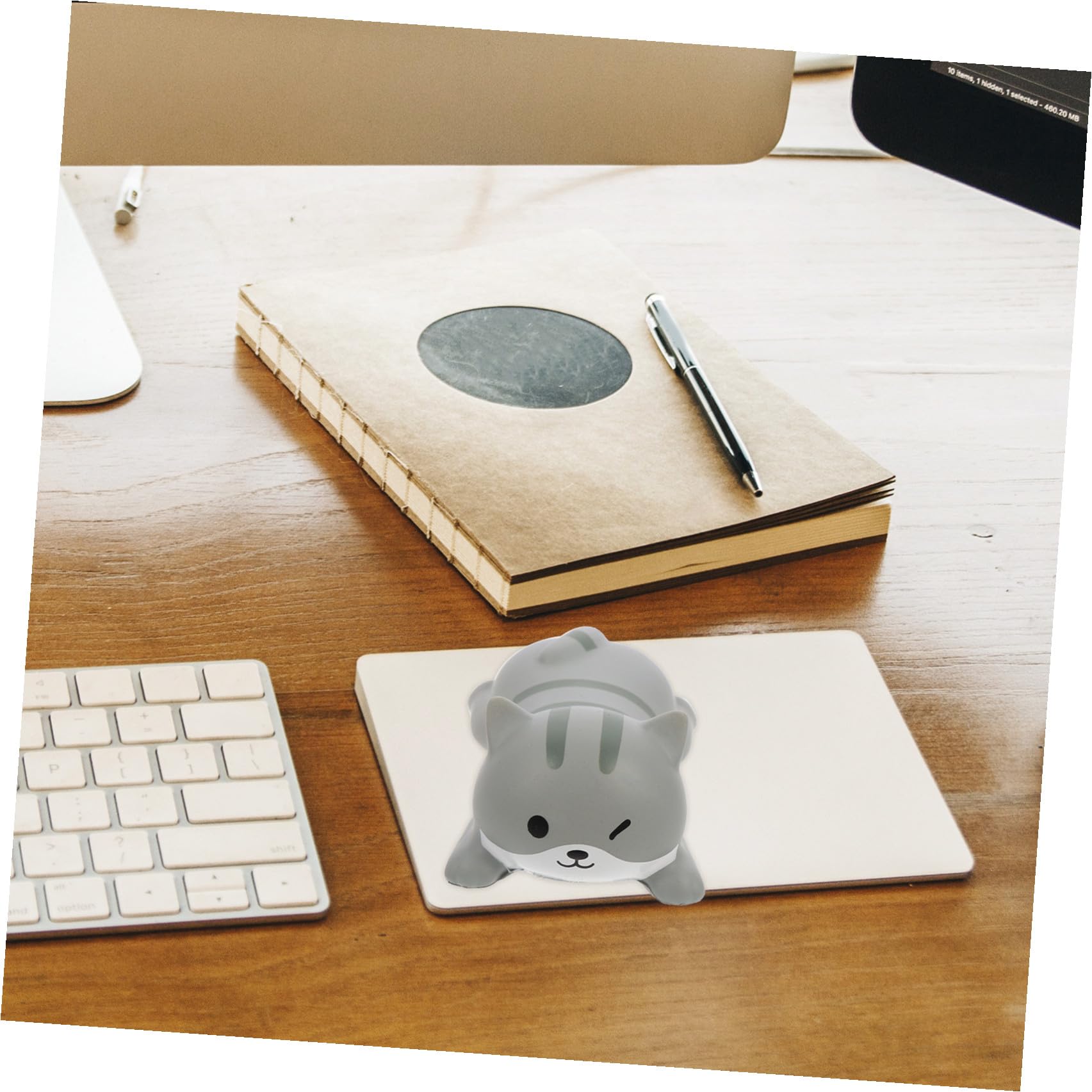 HOMSFOU 5 Pezzi Tappetino Per Mouse Da Polso Tampone Poggiapolsi in Memory Foam Gioco Polsiera Dei Cartoni Animati Per Scrivania Quando Riposo Simpatico Poggiapolsi Per Tastiera Pu Grey