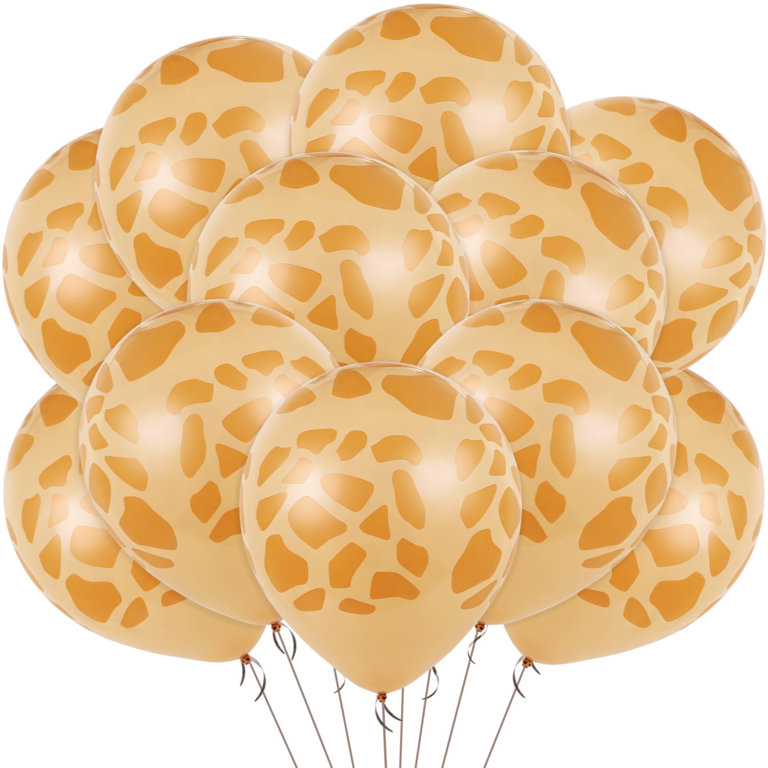100 Pcs Giraffe Print Balloons, LIYDE 12 Inches Giraffe Balloons Animal Giraffe Pattern Latex Balloons Helium Giraffe Print Balloons for Wedding