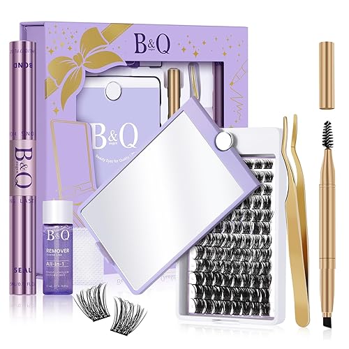 Kit de extensiones de pestañas para bricolaje Q06, rizo D, 8-16 MIX, 96 piezas de extensión de pestañas de viaje con kit de extensión de pestañas de