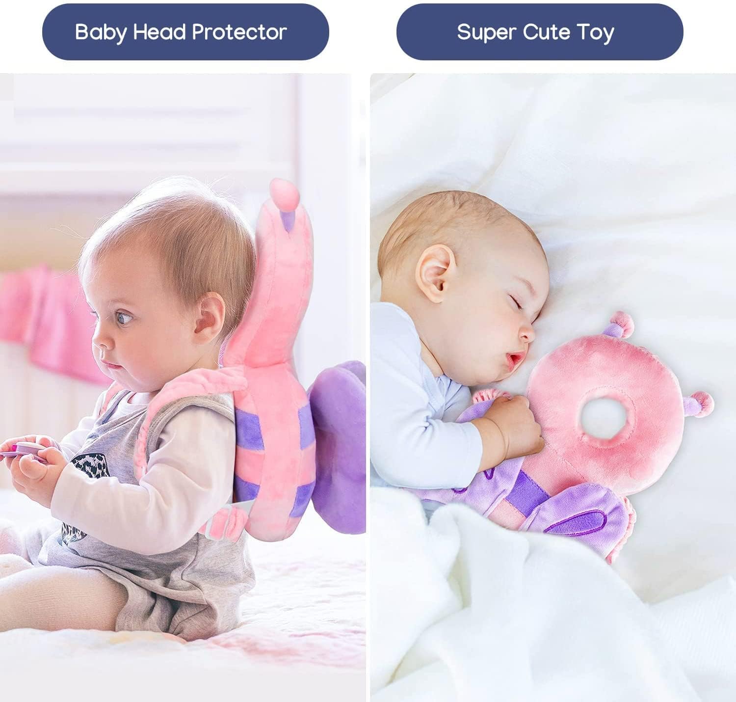 Casque Protection Bébé Bambebe - Anti-Choc, Forme Tortue, Lavable - Pour Enfants 6-12 Mois Apprenant à Marcher