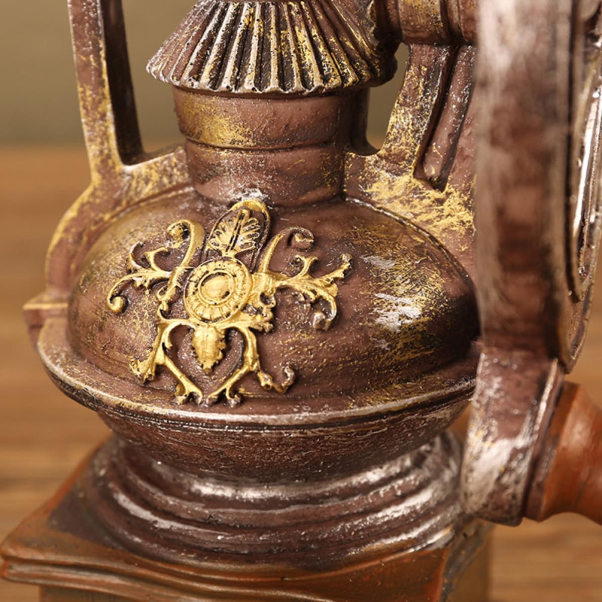 Vintage Style Resin Coffee Maker Ornament Desktop Home Decor Figurine image 5