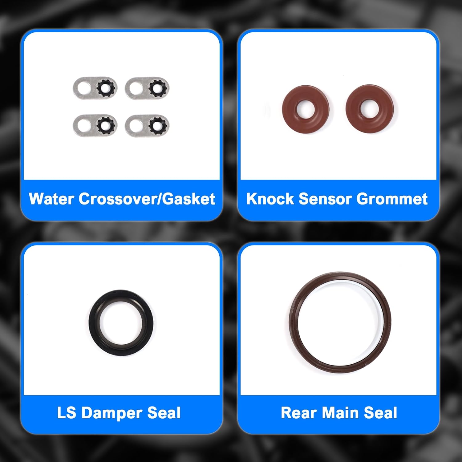 LS9 Head Gasket Kit & LS Engine Complete Gaskets Set w/Gen IV (4) Valley Cover & Oil Pan Ga-sket - Compatible with LS1 LS6 LQ4 LQ9 4.8L 5.3L 5.7L 6.0L V8 Engines