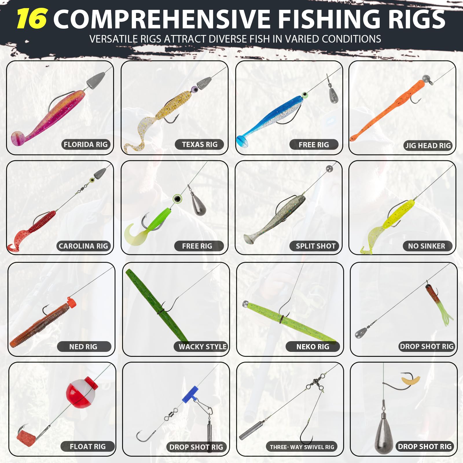 413Pcs 3 Layers Tackle Box With Tackle Included Fishing Lures - View #10