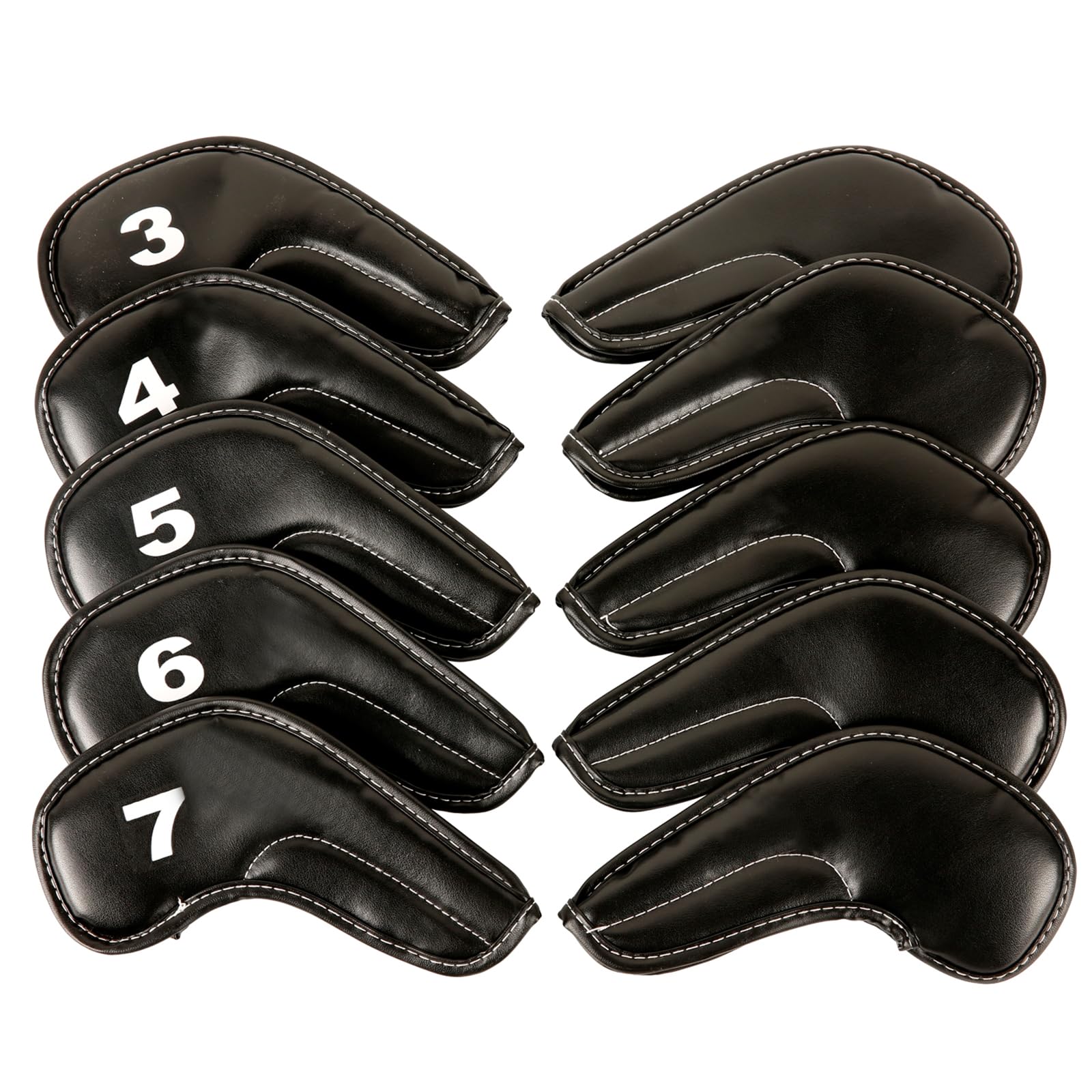 10 x PU-Leder-Golfschlägerkopfhaube, wasserdicht | PU-Leder, wasserdicht, passend für die meisten Marken, Golf-Putterabdeckung, dickes Synthetik, Farbe