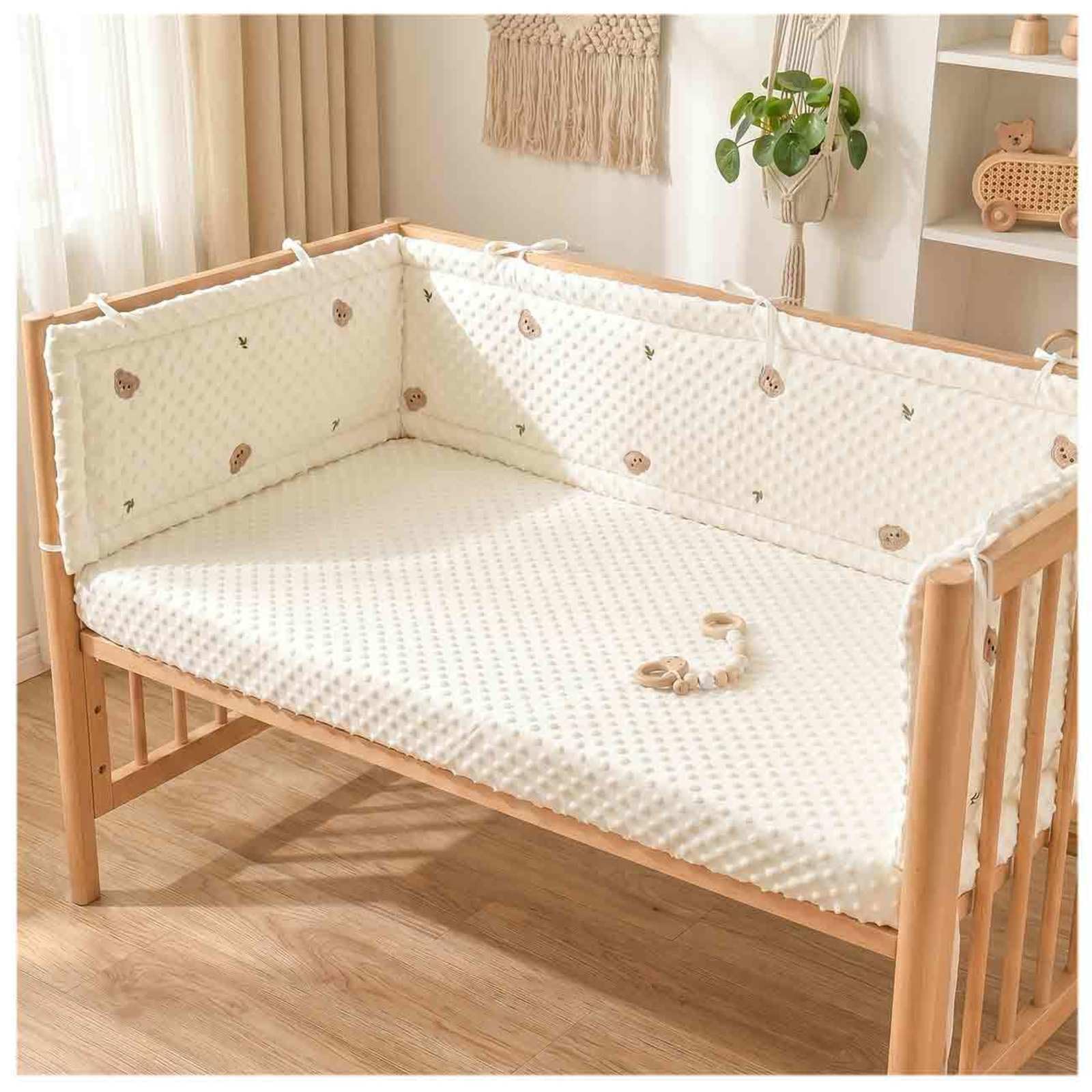 Oreiller mémoire de forme avec tour de lit respirant 240cm en coton