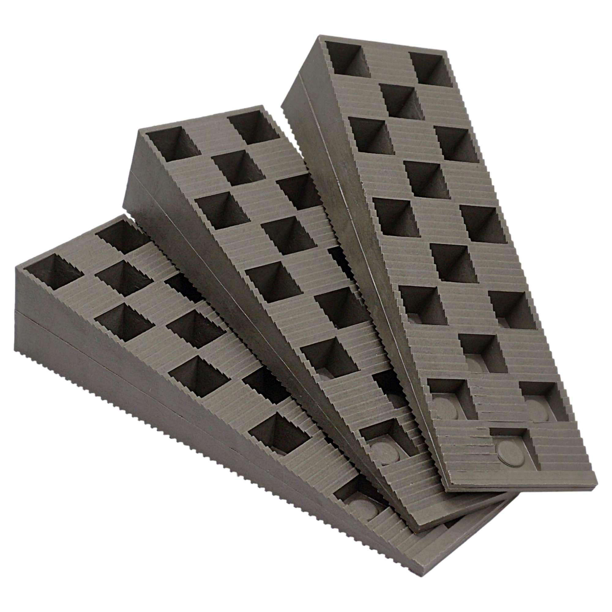 SKIR'CO Lot de 10 cales en plastique nervurées 149 x 45 x 30 mm pour nivellement, cales d'espacement, cales de nivellement, cales à emboîter