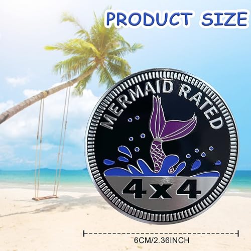 Miniatura 2 de Calcomanías metálicas de sirena para Jeep Wrangler, emblema 3D redondo, calcomanías de Jeep 4x4, insignia automotriz, calcomanías de motocicleta y